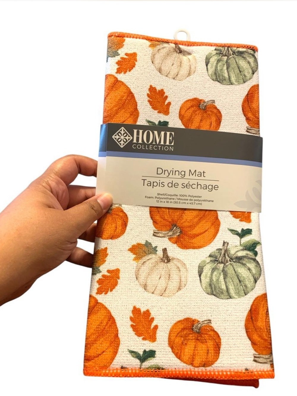 Home Collection Pumpkin Dish Drying Mat